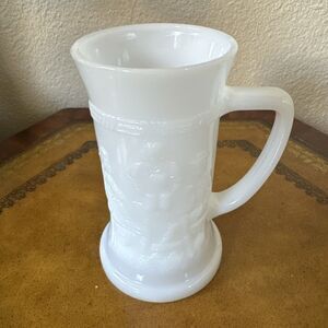 Federal Glass Milk Glass Beer Mugs Steins Tavern‎ Scene Heat Proof USA
